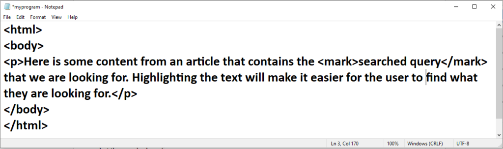 HTML Text Formatting
