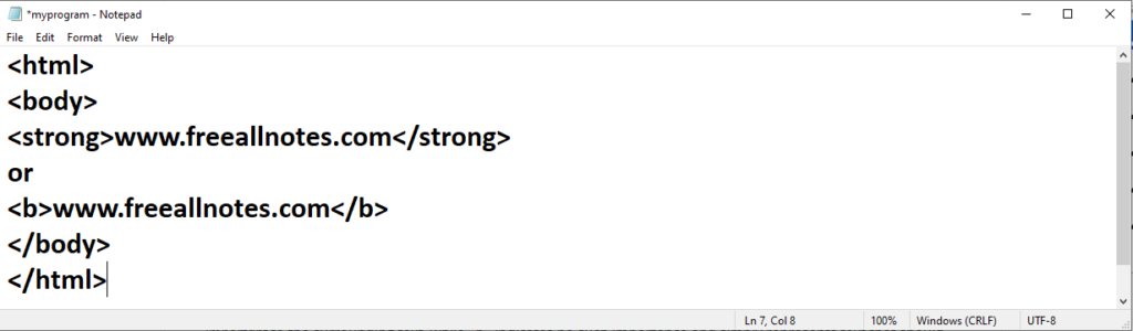 HTML Text Formatting