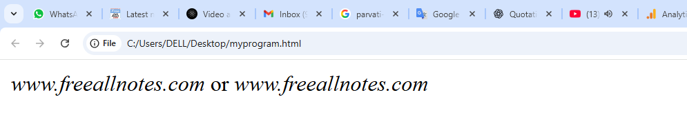 HTML Text Formatting