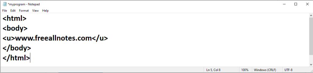HTML Text Formatting