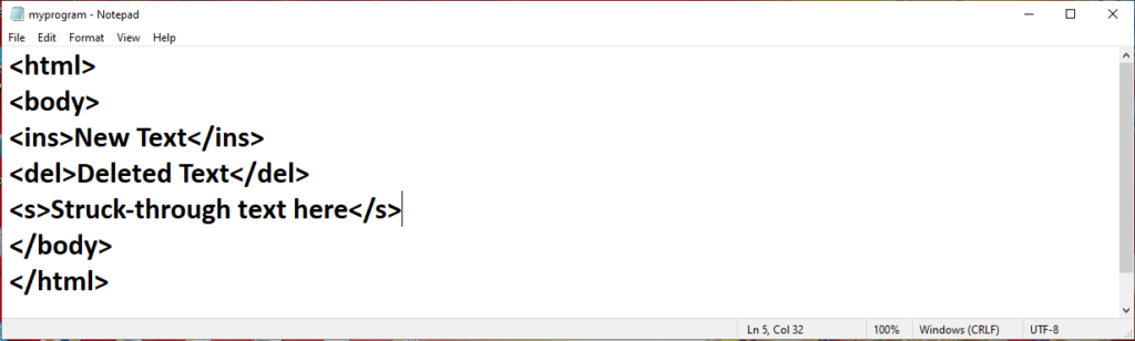 HTML Text Formatting