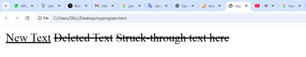 HTML Text Formatting