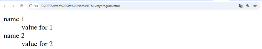 HTML List Tag